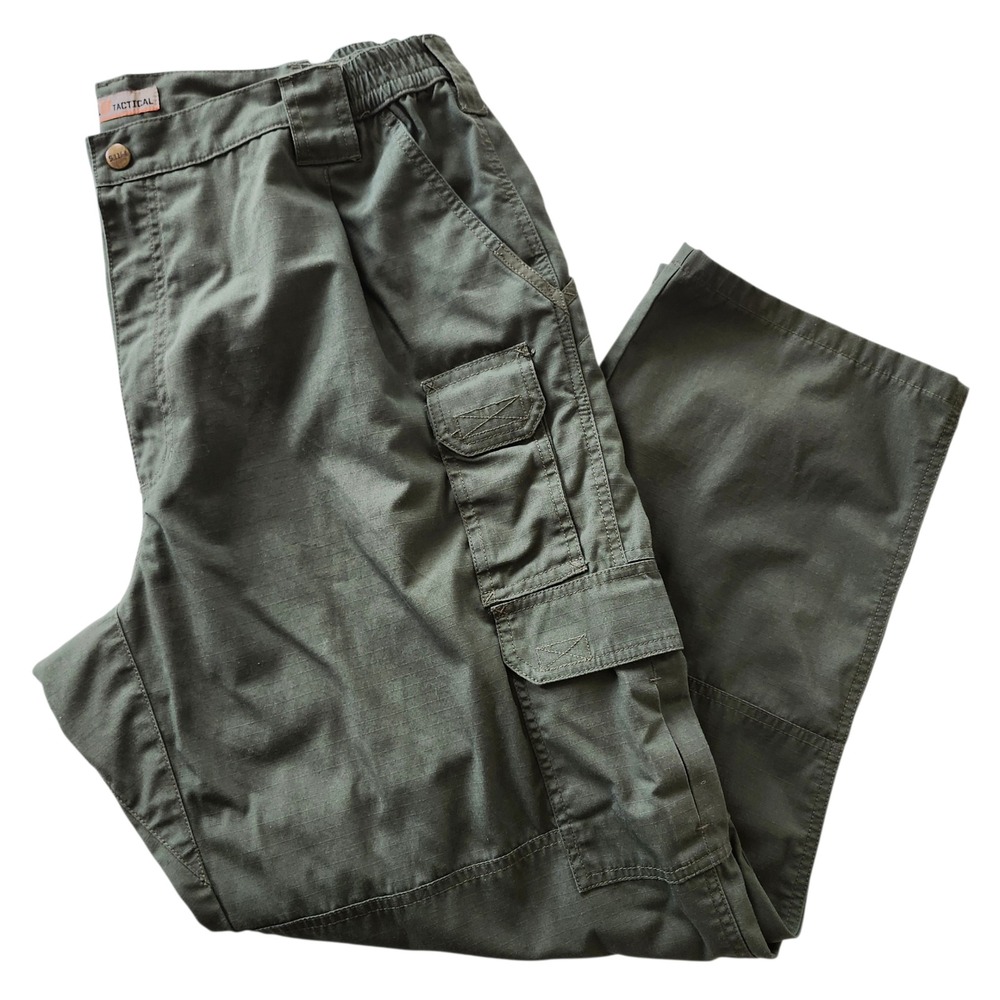 5.11 Tactical Mens 42x30 Taclite Pro Ripstop Cargo Pants Olive Green Workwear